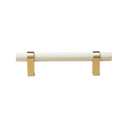 Holzgriffe Für Schränke 2 Stück Holzknäufe und Griffe, goldene Metall-Schubladengriffe, Schranktürknöpfe, Messing-Möbelbeschläge(L140xW14xH35xC96mm-A) von GIJMZY