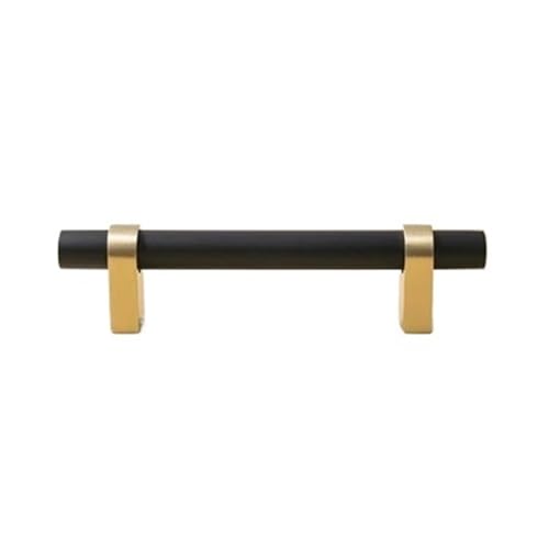 Holzgriffe Für Schränke 2 Stück Holzknäufe und Griffe, goldene Metall-Schubladengriffe, Schranktürknöpfe, Messing-Möbelbeschläge(L140xW14xH35xC96mm-C) von GIJMZY
