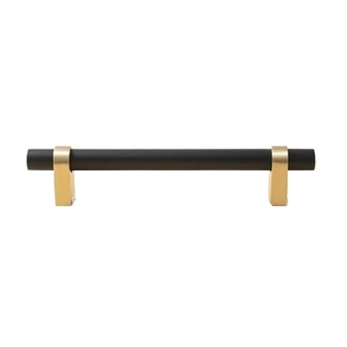 Holzgriffe Für Schränke 2 Stück Holzknäufe und Griffe, goldene Metall-Schubladengriffe, Schranktürknöpfe, Messing-Möbelbeschläge(L170xW14xH35xC128mm-C) von GIJMZY