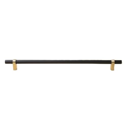 Holzgriffe Für Schränke 2 Stück Holzknäufe und Griffe, goldene Metall-Schubladengriffe, Schranktürknöpfe, Messing-Möbelbeschläge(L376xW14xH35xC320mm-C) von GIJMZY