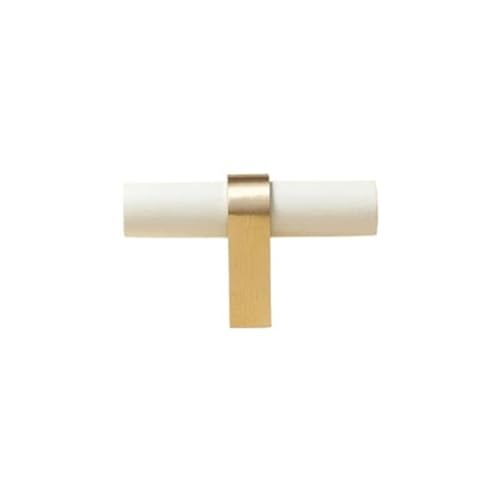 Holzgriffe Für Schränke 2 Stück Holzknäufe und Griffe, goldene Metall-Schubladengriffe, Schranktürknöpfe, Messing-Möbelbeschläge(L60xW14xH35mm-A) von GIJMZY