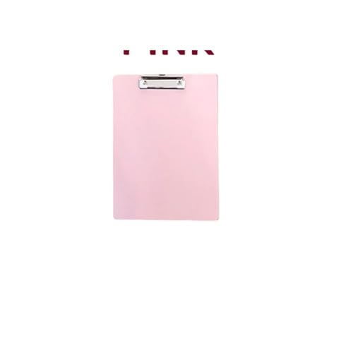 Klemmbrett a4 A4-Büroordner aus Kunststoff, A5-Schreibtafel for Schülernotizen, A6-Unterschriftentafel, Klemmbrett, Tisch-Organizer, Ordner, Dokumente(Pink A4) von GIJMZY