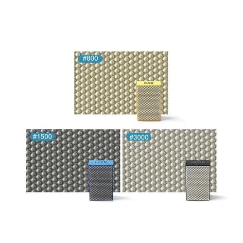 GIKKEPXKL Polierpad, Set mit Handpolierpads aus Diamant-Kunstharz, 1/3/4/7-teilig, für Marmor, Keramik, Stein, Fliesen, Glas, Schleifwerkzeug (Mix 3 Grits) von GIKKEPXKL