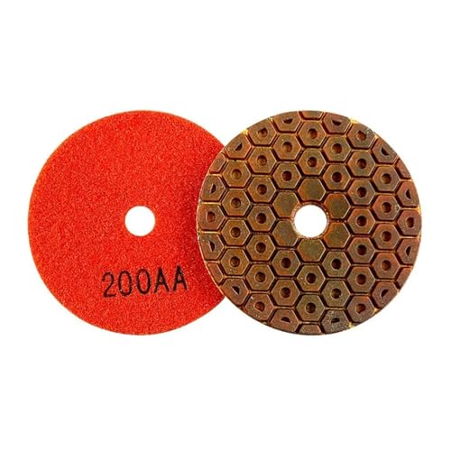 GIKKEPXKL Polierpads, 4 Stück, Diamant-Polierpads, 4 Zoll, 100 mm, Polierpad aus feuchtem Kupfer, für sechseckiges Schleifen aus Granit, Schleifwerkzeug (200) von GIKKEPXKL