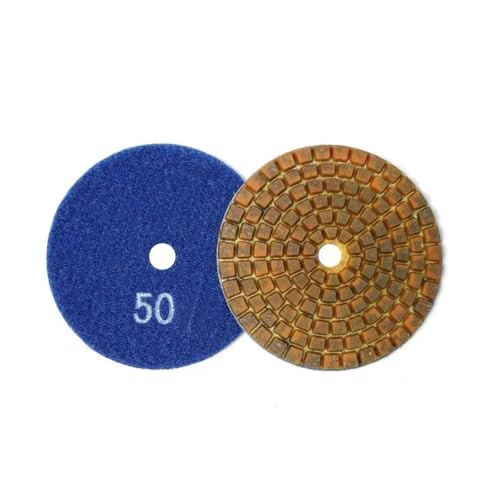 GIKKEPXKL Polierpads, 4 Stück, Nassbindung, 80 mm, für Schleifscheiben aus Marmorstein, Granit, Schleifwerkzeug (50) von GIKKEPXKL