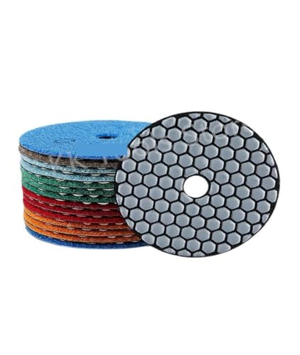 GIKKEPXKL Polierpads, 7 Stück, Trocken-Polierscheiben, 80/100 mm, spitz, für Schleifscheiben aus Marmor und Stein, Schleifwerkzeug (1000,7 Stück GIKKEPXKL Polierpads, 7 Stück, Trocken-Polierscheiben, 80/100 mm, spitz, für Schleifscheiben aus Marmor und Stein, Schleifwerkzeug (1000,7 Stück von GIKKEPXKL