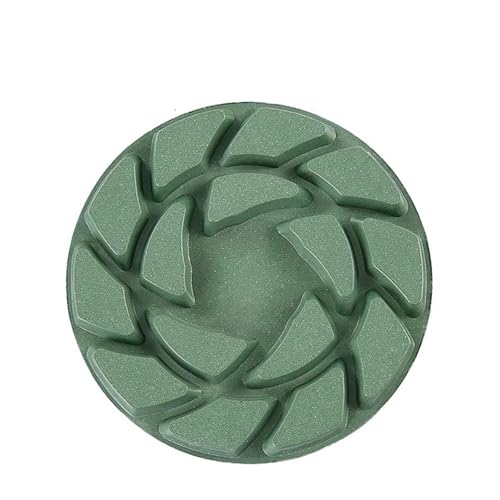 Polierpad 3 Stück 100mm / 4" Diamantscheibe zum Polieren von Böden Profi Schleifscheibe zum Schleifen Marmor Terrasse Stein Schleifwerkzeug (GREEN) von GIKKEPXKL