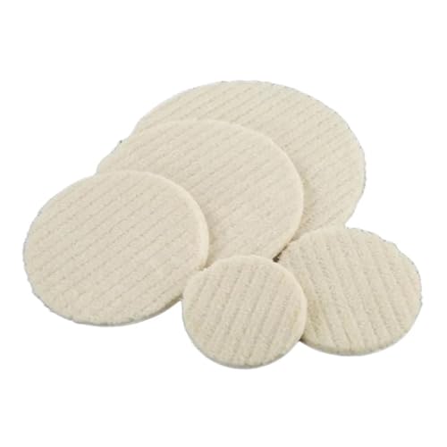 Polierpad 3 Stück 3" / 4" / 5" / 6" / 7" Polierpads aus Wolle Polierpads zum Polieren Auto Rad aus Wolle komprimiert zum Wachsen Versiegeln Schleifwerkzeug (4 Zoll) von GIKKEPXKL