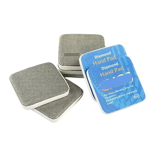 Polierpad 4 Stück/Set Polierpads zum Polieren und Schleifen von Hand, Diamantkörnung, für Glas und Marmor 60#, 100#, 200#, 400# Schleifwerkzeug (60-100-200-400) von GIKKEPXKL