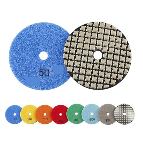 Polierpad 7 Teile/Satz 3''/4" Diamant Trocken-Polieren Flexible Polierpads für Stein Granit Marmor Schleifwerkzeug (3000,7 PCS_3 INCHES) von GIKKEPXKL