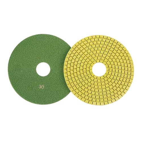 Polierpad 8 Zoll / 200 mm, Nasseinsatz, weiche Schleifpads für Granit, Marmor, Schleifscheibe Schleifwerkzeug (30 Grit,1 PC_8 INCHES) von GIKKEPXKL