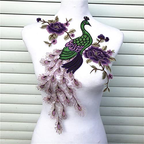 1pc Lila Serie Spitzenausschnitt Kragen Blume und Herz Spitzenapplikationen Trim, Spitzenstoff Nähzubehör Scrapbooking-Lila von GILAYAS