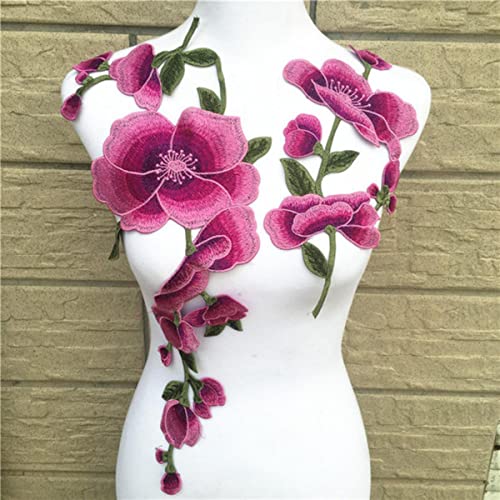1pc Lila Serie Spitzenausschnitt Kragen Blume und Herz Spitzenapplikationen Trim, Spitzenstoff Nähzubehör Scrapbooking-Lila von GILAYAS