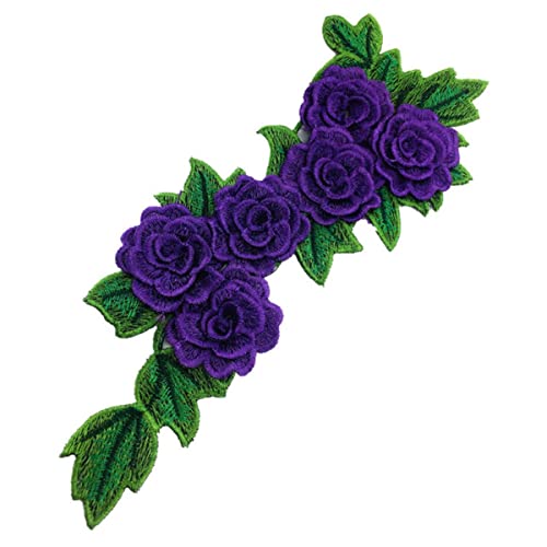 1pc Lila Serie Spitzenausschnitt Kragen Blume und Herz Spitzenapplikationen Trim, Spitzenstoff Nähzubehör Scrapbooking-Lila von GILAYAS