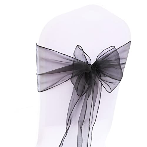 GILAYAS 25 Teile/los Organza Band Stuhl Schärpen Breite Schleife Stuhl Dekoration Hochzeit Verlobung Bankett Dekor Stuhl Liefert 18 * 275 cm-Schwarz GILAYAS 25 Teile/los Organza Band Stuhl Schärpen Breite Schleife Stuhl Dekoration Hochzeit Verlobung Bankett Dekor Stuhl Liefert 18 * 275 cm-Schwarz von GILAYAS