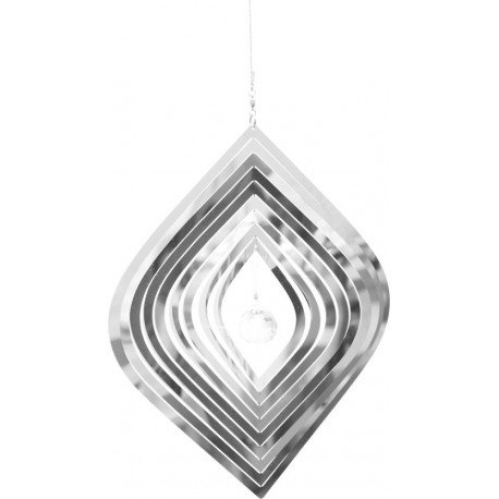 GILDE Edelstahl Windspiel 'Circle' Drop Silber + Glasperle von GILDE