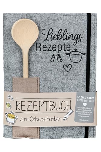GILDE Heft Rezeptbuch zum Selberschreiben A5 – leeres Kochbuch für Lieblingsrezepte Backen Kochen – Kochbuch selbst schreiben – Rezepte Buch - mit Holz Kochlöffel – A5 GILDE Heft Rezeptbuch zum Selberschreiben A5 – leeres Kochbuch für Lieblingsrezepte Backen Kochen – Kochbuch selbst schreiben – Rezepte Buch - mit Holz Kochlöffel – A5 von GILDE