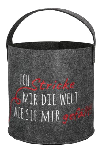 Strickkorb aus Filz mit Spruch | Aufbewahrung für Wolle und Garn | Strickzubehör | Utensilo zum Stricken oder Häkeln | Geschenkidee für Oma | Geschenk Muttertag Oma Strickkorb aus Filz mit Spruch | Aufbewahrung für Wolle und Garn | Strickzubehör | Utensilo zum Stricken oder Häkeln | Geschenkidee für Oma | Geschenk Muttertag Oma von GILDE