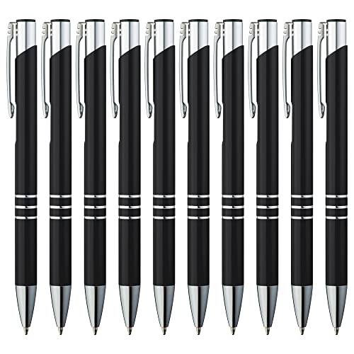 GIMEI® Metall Kugelschreiber 20 Stück | Premium Kugelschreiber Set Hochwertig, Kulli für einfaches & weiches Schreiben | Blauschreibender Kugelschreiber schwarz als optischer Hingucker von GIMEI