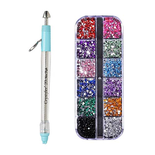 GIMOCOOL Diamond Painting Pen, Punktbohrstift, Magic Diamond Malstift, DIY Multifunktions-DIY Handbuch Punktbohrstift Stickwerkzeug Malerei Kreuzstich Handbuch (Blauer Malstift Und Strass) von GIMOCOOL