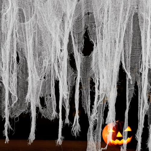 1.5x5.08M Halloween Dekoration Gaze -Gruseliger Stoff - Käsetuch Halloween Dekorationen für die Türen Hallen,Duschvorhänge,Veranden,Decks,Fenster,Tore,Deko Prop 1.5x5.08M Halloween Dekoration Gaze -Gruseliger Stoff - Käsetuch Halloween Dekorationen für die Türen Hallen,Duschvorhänge,Veranden,Decks,Fenster,Tore,Deko Prop von GIONAR