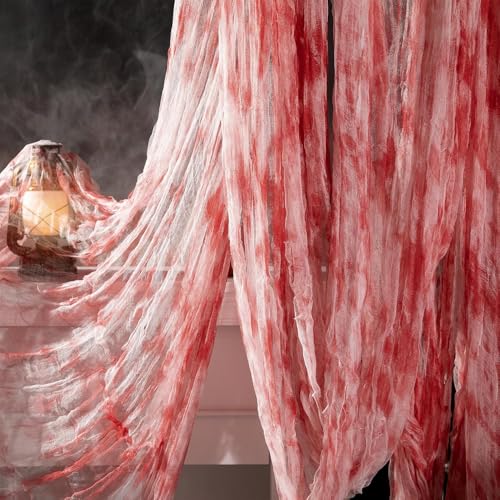 5x2.15M Halloween Gruseliges Tuch Dekorationen - Halloween Gruseliger Stoff,Gruseliges Tücher für Halloween Party Innen Außen Gruselhäuser Türen 5x2.15M Halloween Gruseliges Tuch Dekorationen - Halloween Gruseliger Stoff,Gruseliges Tücher für Halloween Party Innen Außen Gruselhäuser Türen von GIONAR