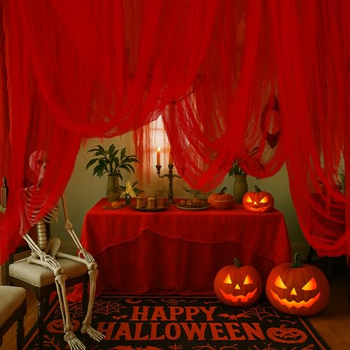 5x2.15M Halloween Gruseliges Tuch Dekorationen - Halloween Gruseliger Stoff,Gruseliges Tücher für Halloween Party Innen Außen Gruselhäuser Türen 5x2.15M Halloween Gruseliges Tuch Dekorationen - Halloween Gruseliger Stoff,Gruseliges Tücher für Halloween Party Innen Außen Gruselhäuser Türen von GIONAR