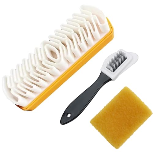 GIONAR 3 Stück Wildlederbürste für Schuhe Set, Vielseitige Raulederbürste mit Messingborsten und Radiergummi, Schuhreiniger für Nubuk, Wildleder, Veloursleder GIONAR 3 Stück Wildlederbürste für Schuhe Set, Vielseitige Raulederbürste mit Messingborsten und Radiergummi, Schuhreiniger für Nubuk, Wildleder, Veloursleder von GIONAR