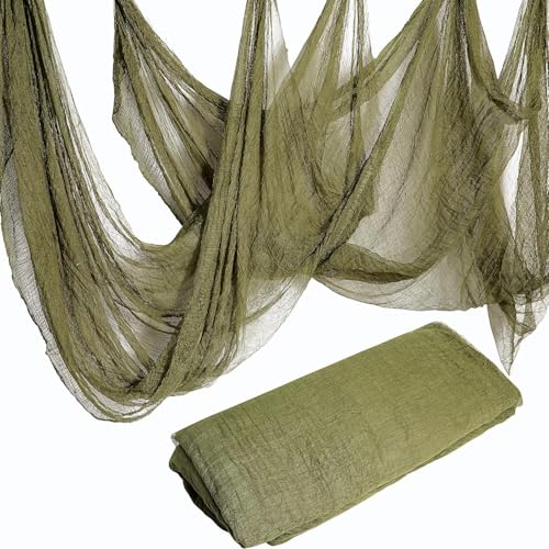 GIONAR 5x1.8M Halloween Gruseliges Tuch Dekorationen - Halloween Gruseliger Stoff,Gruseliges Tücher für Halloween Party Innen Außen Gruselhäuser Türen(Grün von GIONAR