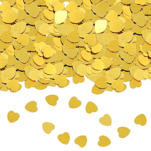 GIONAR Gold-Konfetti, silberfarbene Herzform, Tischkonfetti – 4000 Stück, metallische Glitzerfolie, Herz-Überwurf, Pailletten, Tischdekorationen für Hochzeit, Verlobung, Valentinstag, Brautparty GIONAR Gold-Konfetti, silberfarbene Herzform, Tischkonfetti – 4000 Stück, metallische Glitzerfolie, Herz-Überwurf, Pailletten, Tischdekorationen für Hochzeit, Verlobung, Valentinstag, Brautparty von GIONAR