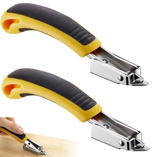 GIONAR Robuster Heftklammerentferner, robuster Heftklammerentferner für Möbel, Böden, Holzkisten, Kartons, Bilderrahmen und Teppiche, arbeitssparender Polsterklammerentferner (15 cm), 2 Stück von GIONAR