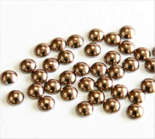 Braune Kuppelnieten zum Aufbügeln, Hotfix – leichtes Metall hohe Qualität Korean – Aufkleber für Stoffe, Schuhe und Zubehör DIY (4 mm 80 Nieten) von GIORGETTI STRASS