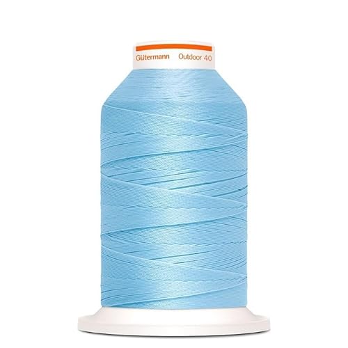 Gütermann Outdoor 40 Garn zum Annähen von Markisen für Außen, Sofas, UV-beständig (6510 Hellblau) von GIORGETTI STRASS