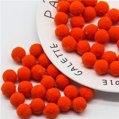 10000 Stück 8-30 mm Pompon-Bälle geeignet für DIY Handwerk Nähzubehör Dekor (Farbe: 12 orange rot, Größe: 30 mm, 500 Stück) von GIOTEL