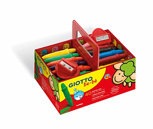 GIOTTO be-bè 4627 00 - Schoolpack, Wachsmalstift, farbig sortiert, 40 Wachsmalkreiden von GIOTTO be-bè