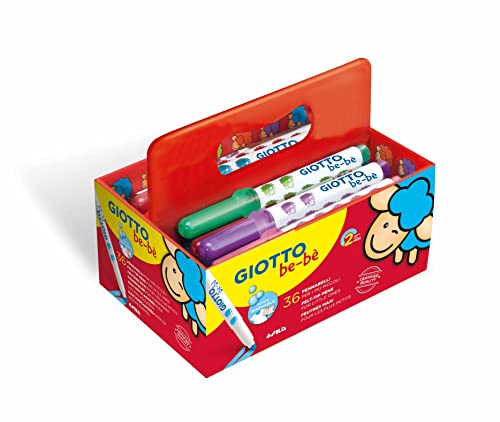 GIOTTO be-bè F461200: Filzstifte für Kinder ab 2 Jahren - 36 Fasermaler - leuchtende Farben - ungiftig - wasserlöslich - farbig sortiert von GIOTTO