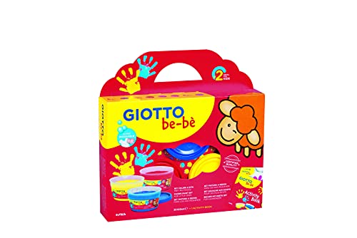 GIOTTO be-bè Fingerfarben Set 3 Grundfarben Box mit Aktivitätsbuch super waschbar ideal für Kinder von GIOTTO be-bè