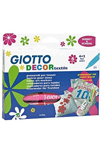 Giotto Fasermaler Textilmarker, 6er Set, 4 mm von GIOTTO