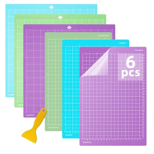 Schneidematte für cricu GIOVARA 6 Pack Schneidematte 8.5 * 21.6 cm x 30.5 cm cricu Matten, cricu Schneidematte für Silhouette Cameo für cricu Joy Xtra Schneidemaschine Variety Grip Mat Schneidematte für cricu GIOVARA 6 Pack Schneidematte 8.5 * 21.6 cm x 30.5 cm cricu Matten, cricu Schneidematte für Silhouette Cameo für cricu Joy Xtra Schneidemaschine Variety Grip Mat von GIOVARA