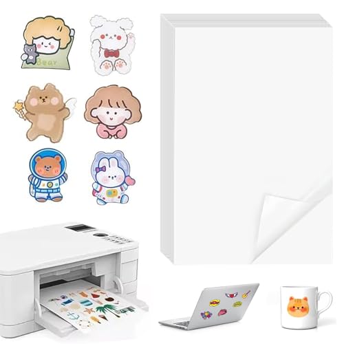 GIRAFEDA 40 STK Vinylfolie Sticker Papier zum Bedrucken A4 Bedruckbare Klebefolie Tintenstrahldrucker Selbstklebende Folien Bedrucken Matte Vinyl Aufkleber Folien Laser Druckerpapier für Laserdrucker GIRAFEDA 40 STK Vinylfolie Sticker Papier zum Bedrucken A4 Bedruckbare Klebefolie Tintenstrahldrucker Selbstklebende Folien Bedrucken Matte Vinyl Aufkleber Folien Laser Druckerpapier für Laserdrucker von GIRAFEDA