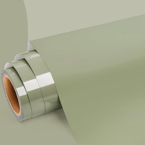 GIRAFVINYL HTV Vinyl Wärmetransfer Khaki Pistaziengrün HTV Vinyl zum Aufbügeln für T-Shirts, Kleidung, kompatibel mit Heißpressmaschinen von GIRAFVINYL