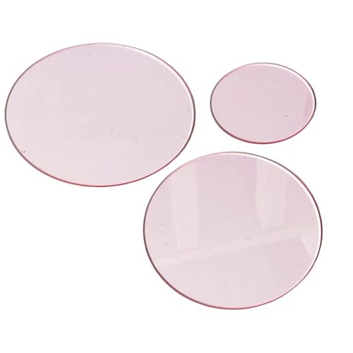 GISELA D Runde Acryl-Ständer für Schmuck-Ringständer, Vitrinenhalter, flach, Foto-Requisiten, Rosa, 3 Stück GISELA D Runde Acryl-Ständer für Schmuck-Ringständer, Vitrinenhalter, flach, Foto-Requisiten, Rosa, 3 Stück von GISELA D