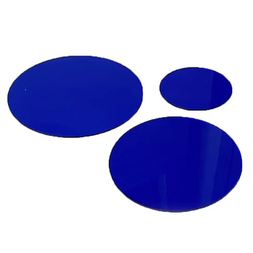 GISELA D Runde Acryl-Ständer für Schmuck-Ringständer, Vitrinenhalter, flache Lage, Fotografie-Requisiten (dunkelblau), 3 Stück von GISELA D
