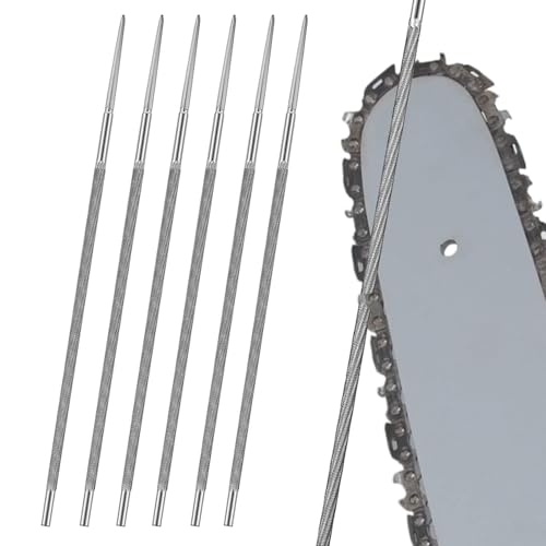 GIUSOBG 4.8MM Feile für Kettensäge 6 Stück Kettensäge Rundfeile, Gehärtete Stahllegierung Rundfeilen zum Instandsetzen und Schärfen von Sägeketten, Kettensägenkette Schärfwerkzeuge GIUSOBG 4.8MM Feile für Kettensäge 6 Stück Kettensäge Rundfeile, Gehärtete Stahllegierung Rundfeilen zum Instandsetzen und Schärfen von Sägeketten, Kettensägenkette Schärfwerkzeuge von GIUSOBG