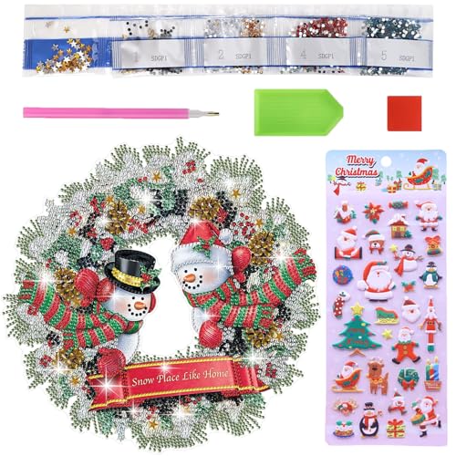 GIUSOBG Diamond Painting Weihnachten Set 30CM 5D Diamond Painting mit Werkzeug und Aufkleber Set Bastelset Weihnachten Erwachsene,für Weihnachtliche Tür- und Fensterdekoration GIUSOBG Diamond Painting Weihnachten Set 30CM 5D Diamond Painting mit Werkzeug und Aufkleber Set Bastelset Weihnachten Erwachsene,für Weihnachtliche Tür- und Fensterdekoration von GIUSOBG
