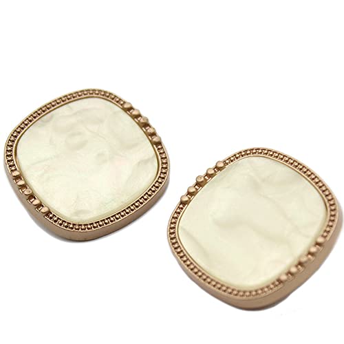 GIVBRO 1 Paar Vintage-Knöpfe, eleganter Knopf, Nähen, Ersatzknopf, Kurzwaren für Damen, Hemden, Mantel, Dekoration, Zuhause, DIY, Handwerk, Zubehör, Beige, 21 mm von GIVBRO