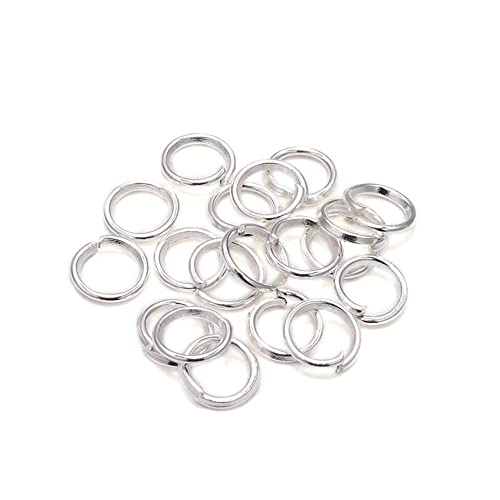 GIVBRO 100 Stück Schlüssel offene Biegeringe Schlüsselanhänger runde Ringe für Schmuck Anhänger Herstellung DIY Handwerk Zubehör Silber, 14 mm von GIVBRO