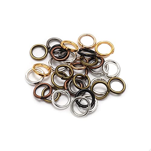 GIVBRO 100 Stück Schlüssel offene Biegeringe Schlüsselanhänger runde Ringe für Schmuck Anhänger Herstellung DIY Handwerk Zubehör zufällige Farbe, 14 mm von GIVBRO