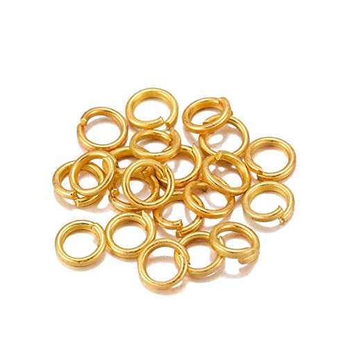 GIVBRO 200 Stück Schlüssel-Offene Biegeringe Schlüsselanhänger Ringe für Schmuck Anhänger Herstellung DIY Handwerk Zubehör Gold, 8 mm von GIVBRO