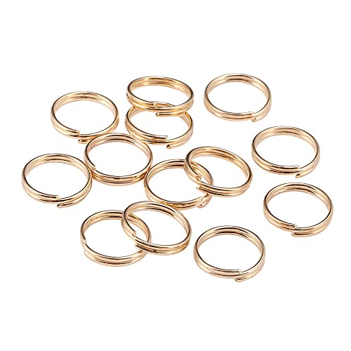 GIVBRO 200 Stück Spaltringe, runde Schlüsselringe für Schlüsselanhänger, handgefertigt, DIY, Handwerk, Schlüssel, Schmuckzubehör, goldfarben, 8 mm GIVBRO 200 Stück Spaltringe, runde Schlüsselringe für Schlüsselanhänger, handgefertigt, DIY, Handwerk, Schlüssel, Schmuckzubehör, goldfarben, 8 mm von GIVBRO